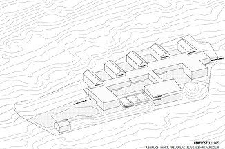 Skizze von der Schule am Hang Frankfurt am Main.