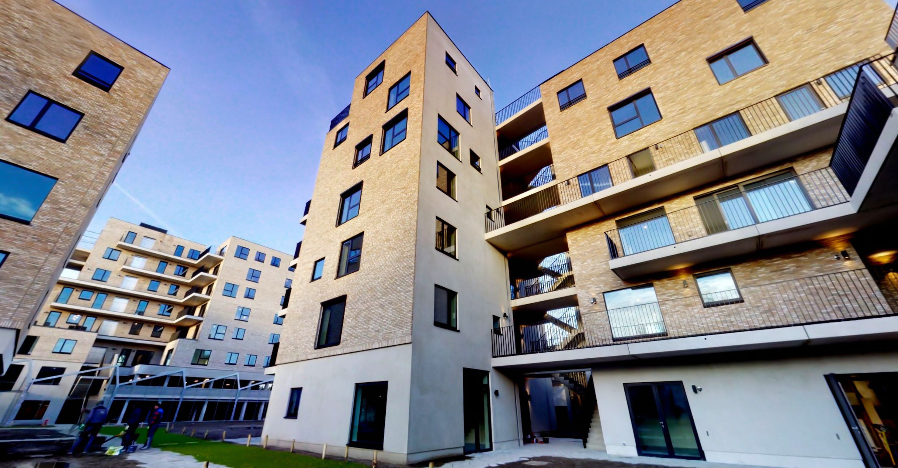 Visualisierung von den neunen Wohnungsbauten in Gent.