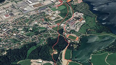 Image: Bird's eye view of highway section