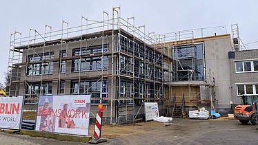 Foto vom Rohbau für Turm am Mailänder Platz 
