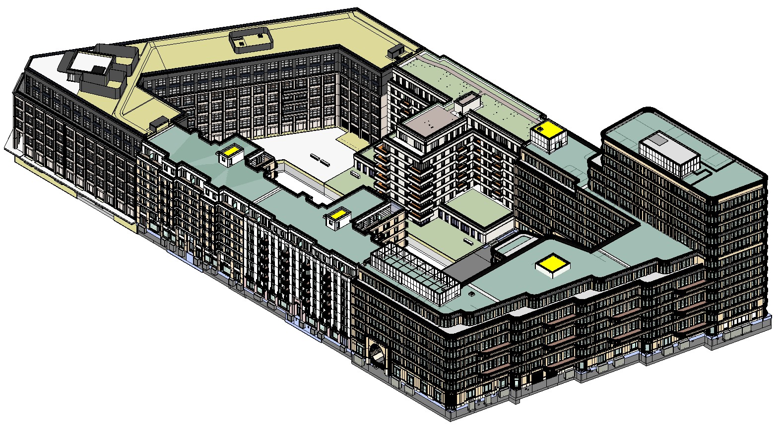 Model eines Häuserblocks