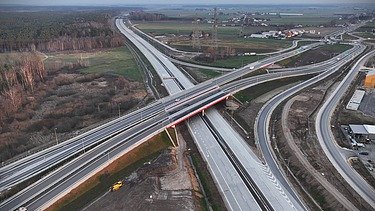 Bild: Vogelperspektive Autobahn