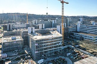 Luftaufnahme vom 1. Bauabschnitt der Universität Bielefeld.