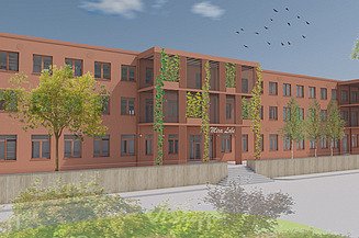 Visualisierung des sanierten Gebäudes