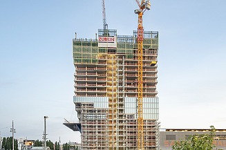 Foto vom Bau des EDGE East Side.