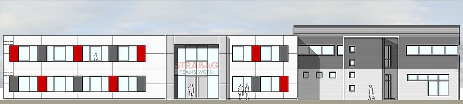 Architektenzeichnung; Ansicht Süd-Ost