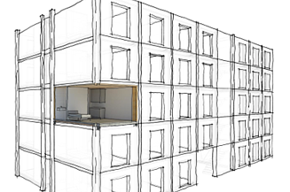 Zeichnung von dem Projekt Eco-Box. 