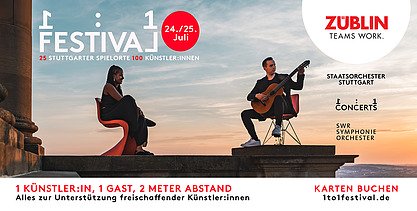 Flyer vom ZÜBLIN sponsort 1:1 CONCERTS.