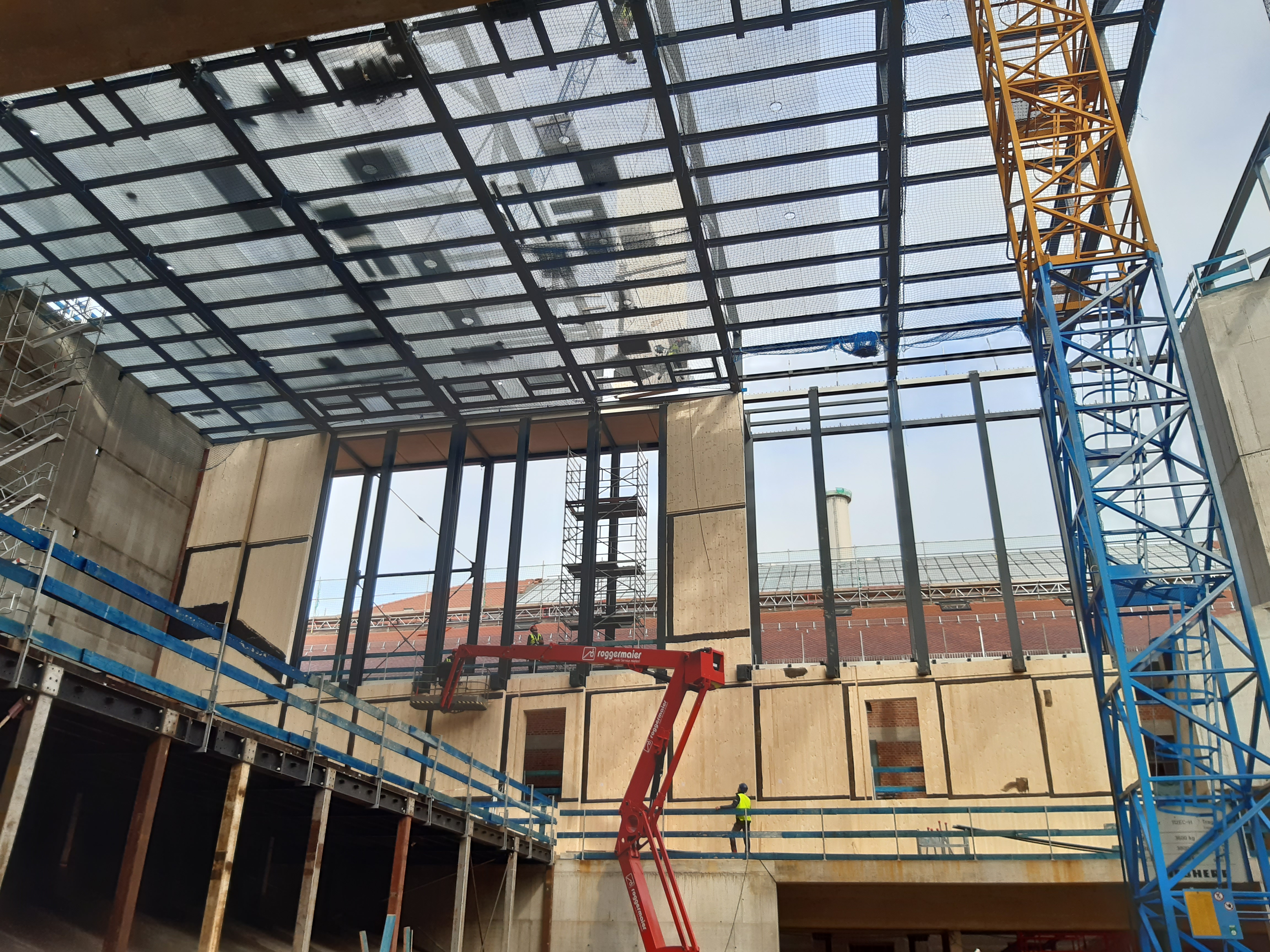 Foto von einer Baustelle von innen. 