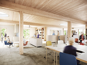 Visualisierung von einer Bibliothek.  