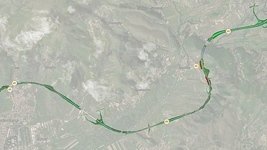 GIS visualisation of the planned Bukojčani–Kičevo highway route in North Macedonia