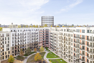 Visualisierung von Wohngebäuden „Stadtquartier Südkreuz“ in Berlin.
