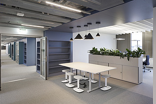 The picture shows a visualization of a modern office