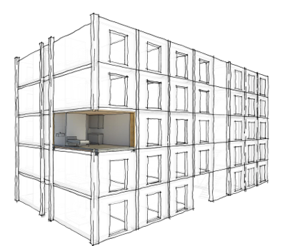 Zeichnung von dem Projekt Eco-Box. 