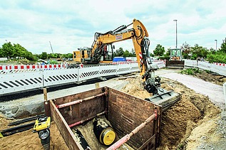 Auch am Bauabschnitt 4 der 2. Nord-Süd-Verbindung in Magdeburg war der STRABAG-Bereich Magdeburg beteiligt