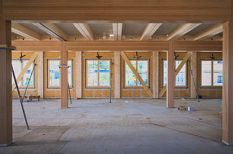 Interior walls made of wood