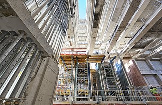 Foto von einer Baustelle im Inneren