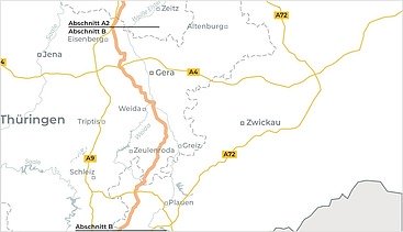 Foto einer Straßenkarte