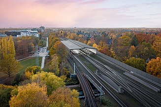 Visualisierung von der U5-Haltestelle Sengelmannstraße.
