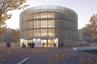 Visualisierung des Haupthaus des Globe Theater.