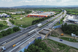 Foto von der Sanierung der Südautobahn in Österreich