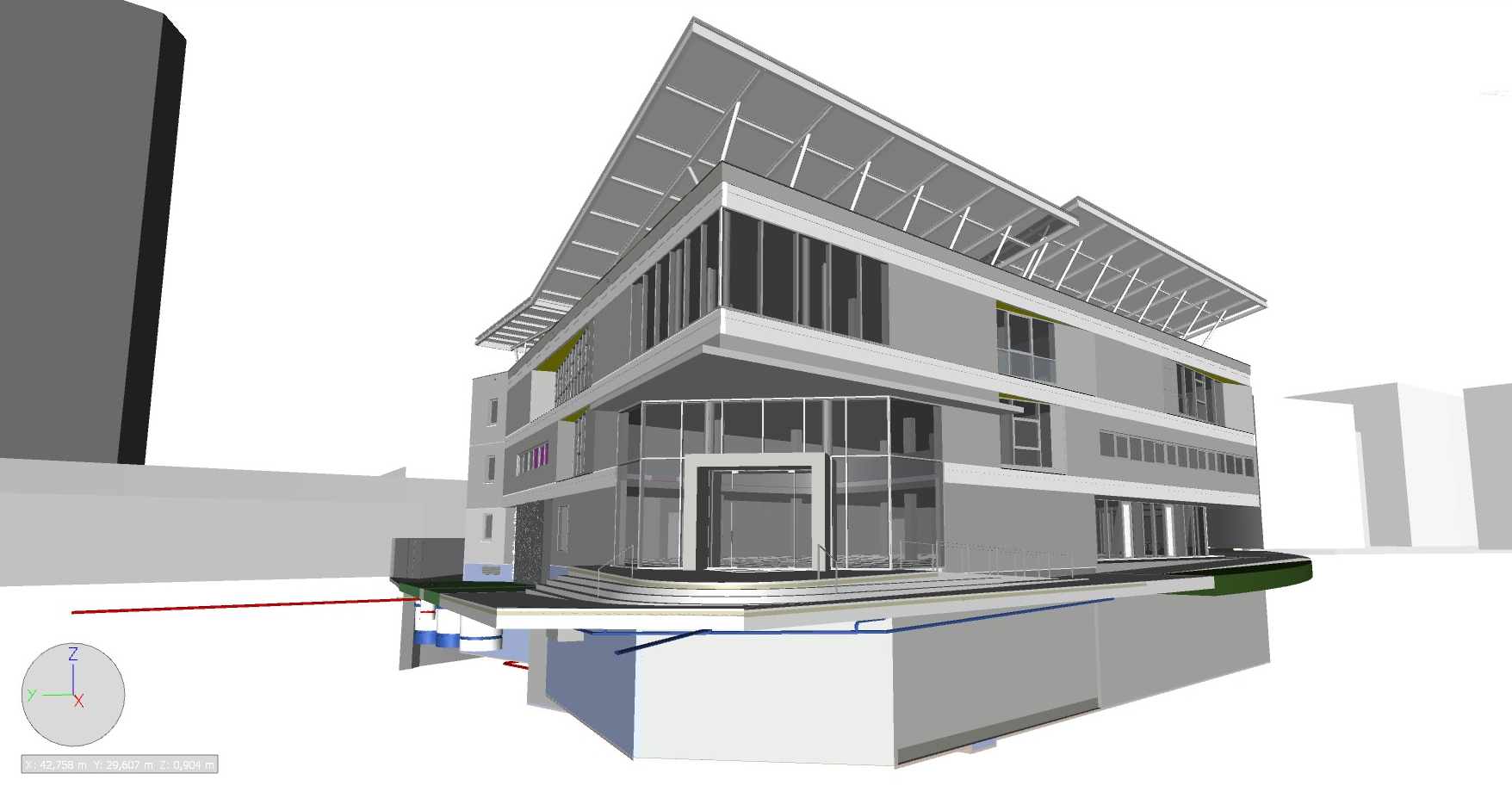 Image of a three-dimensional architectural model