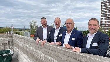 Photo of the 3D printed concrete robot in Metzingen-Neugreuth