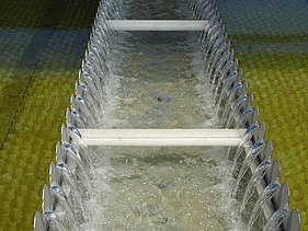 Photo shows a drinking water treatment plant