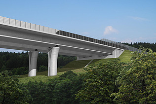 Foto einer Autobahnbrücke