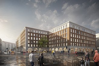 Visualisierung von den Annenhöfe in Dresden.