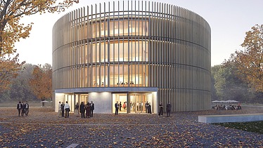 Visualisierung des Haupthaus des Globe Theater.