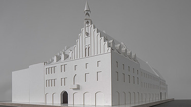 Model vom ZÜBLIN historischen Rathaus in Staubingen. 