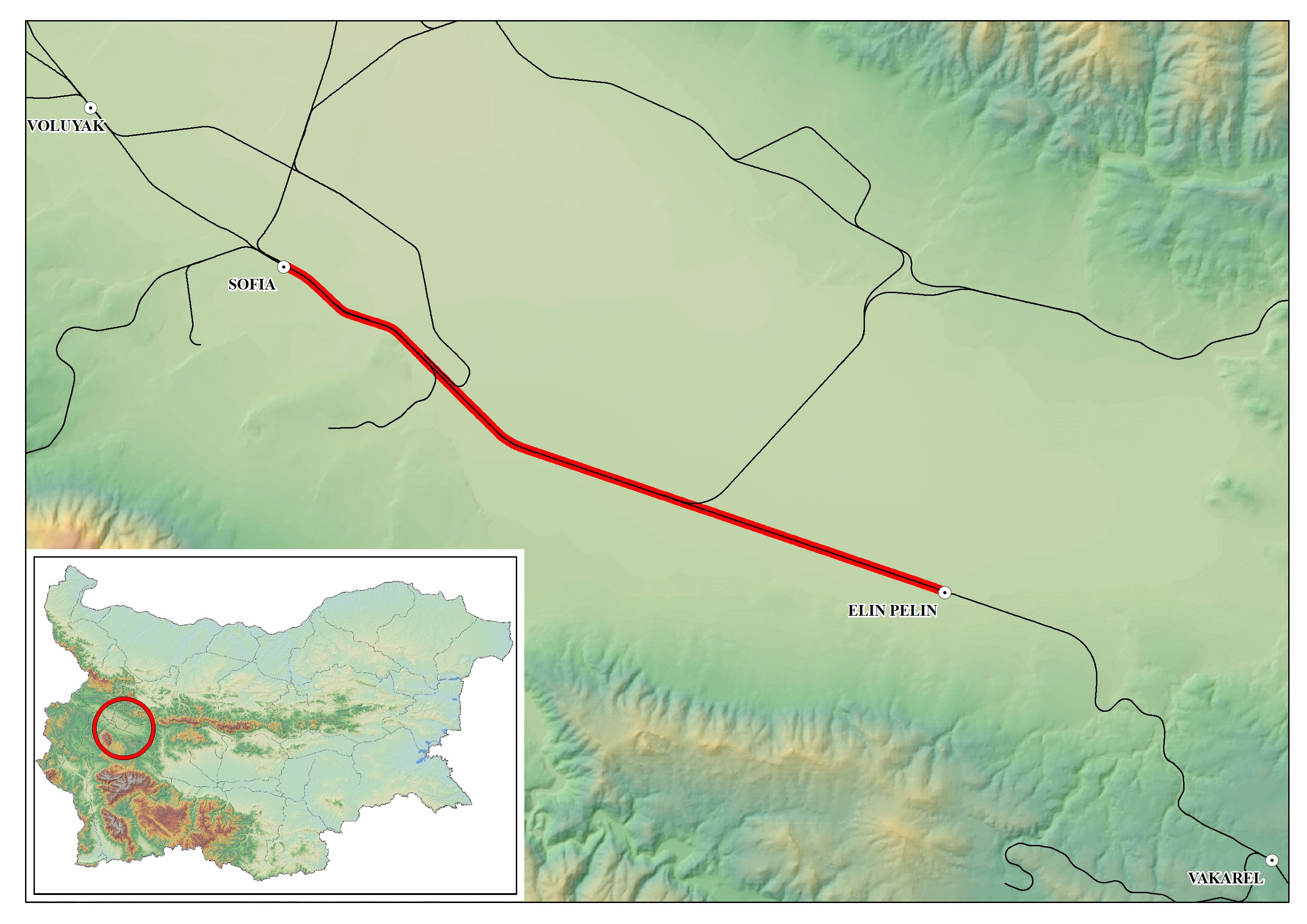 Photo shows a map with a red mark