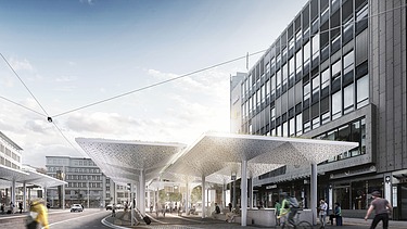 Visualisierung für den Umbau des zentralen Jahnplatzes 