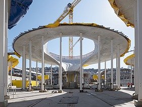 Foto von der ZÜBLIN Timber-Freiformschalungen. 