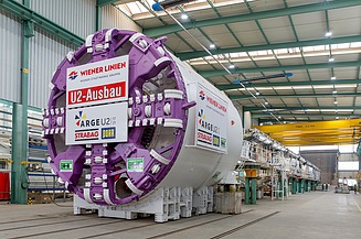 Photo of the tunnel boring machine at the factory acceptance test in January 2024.