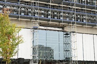 Foto von einer Baustelle von einem Haus.  