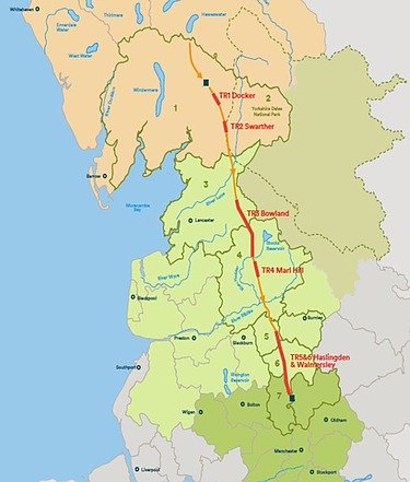 Overview map of the Haweswater Aqueduct Resilience Programme (HARP)